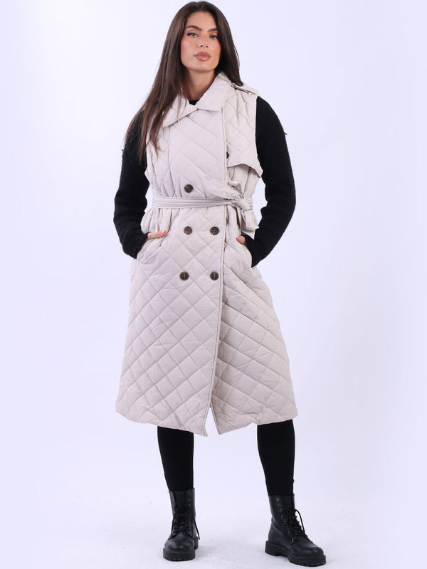 Women Plus Size Double Breasted Gilet