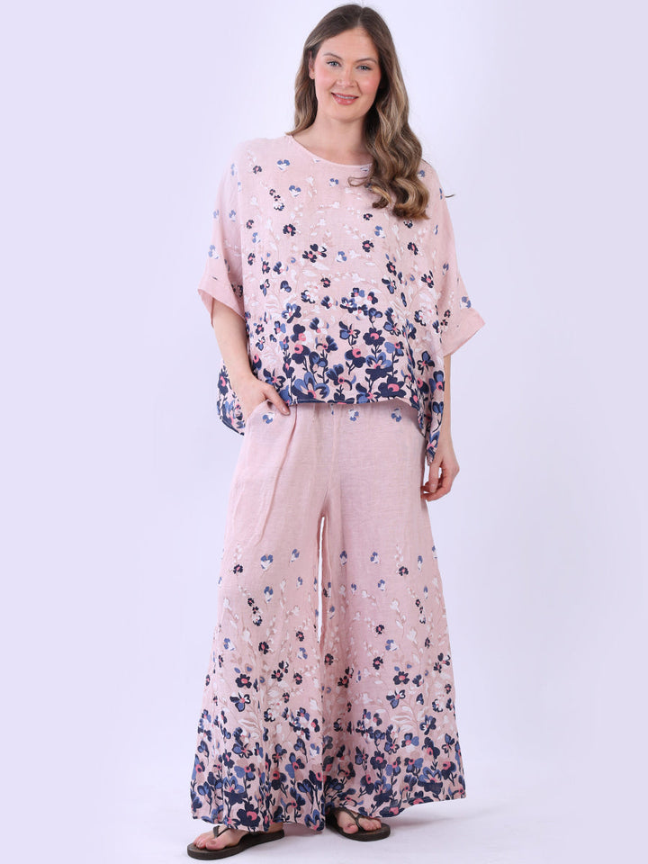 Linen Crop Top Pink