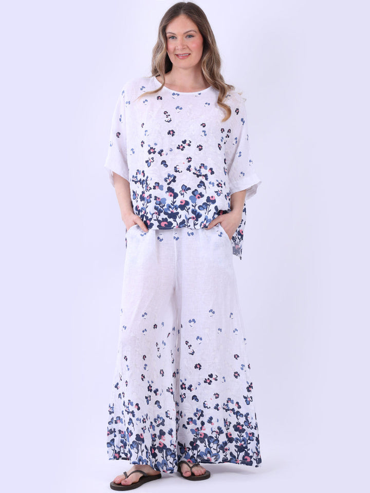Linen Crop Top White