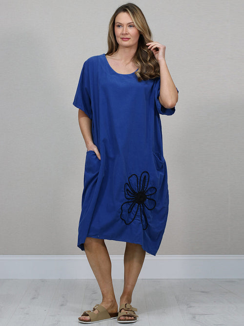 white christmas dresses Made In Italy Idella Flower Cotton Dress main image 0