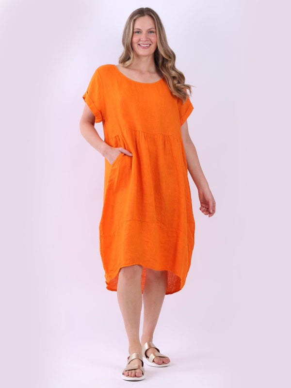 Italian Quirky Style Linen Lagenlook Dress
