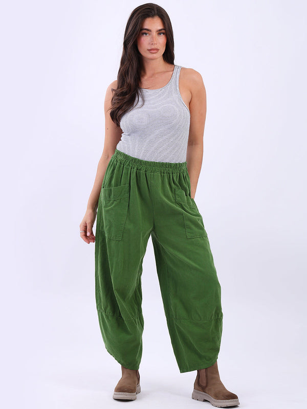 Solid Cotton Corduroy Tulip Winter Pant
