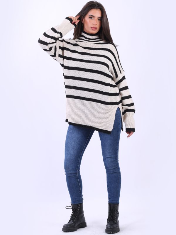 Women Stripy Woolen Jumper