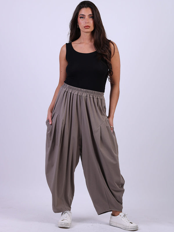 Universal Fit Ladies Pleated Cotton Trouser