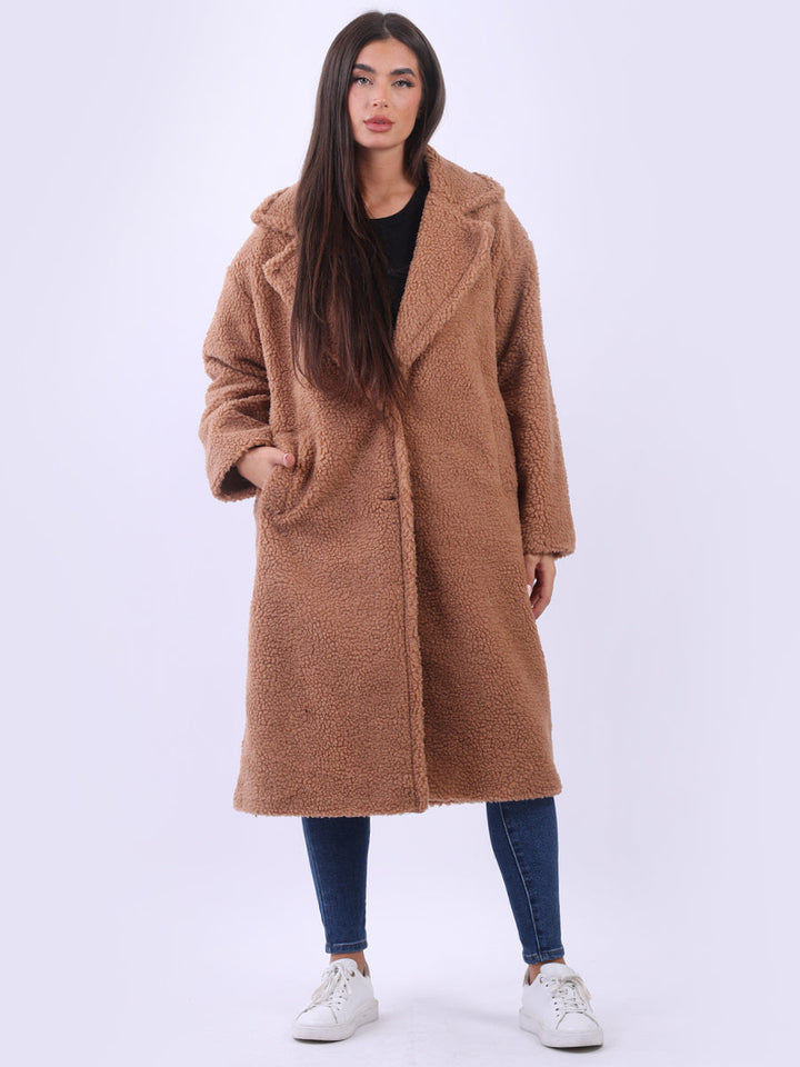 Teddy Bear Plus Size Woolen Coat