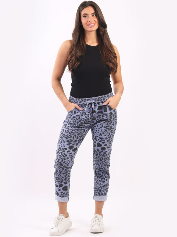 Leopard Print Ladies Magic Pant