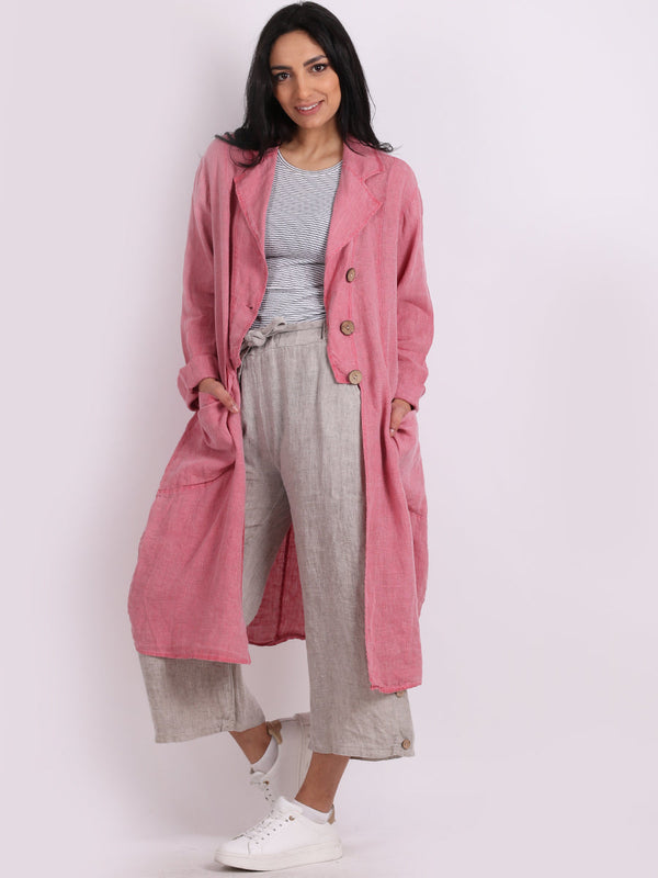 Plain Vintage Wash Lagenlook Jacket