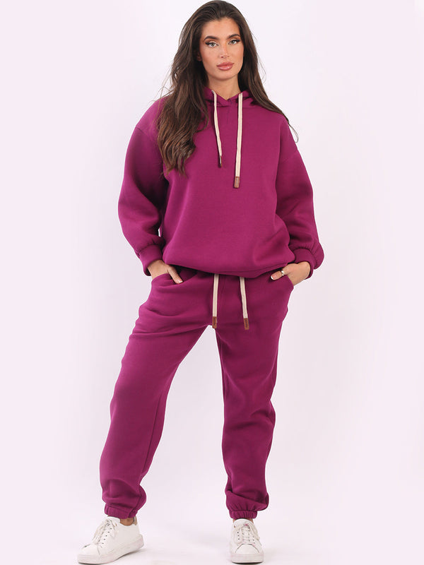 Plain Cotton Boxy Fleece Hoodie