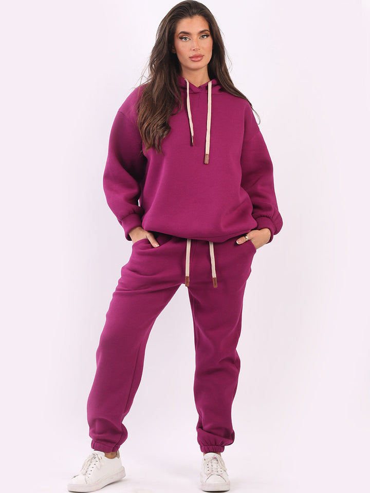 Plain Cotton Boxy Fleece Hoodie