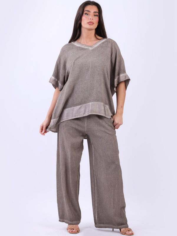 Ladies Solid Cotton Vintage Washed Box Top