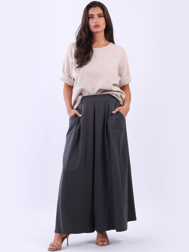Wide Leg Cotton Palazzo