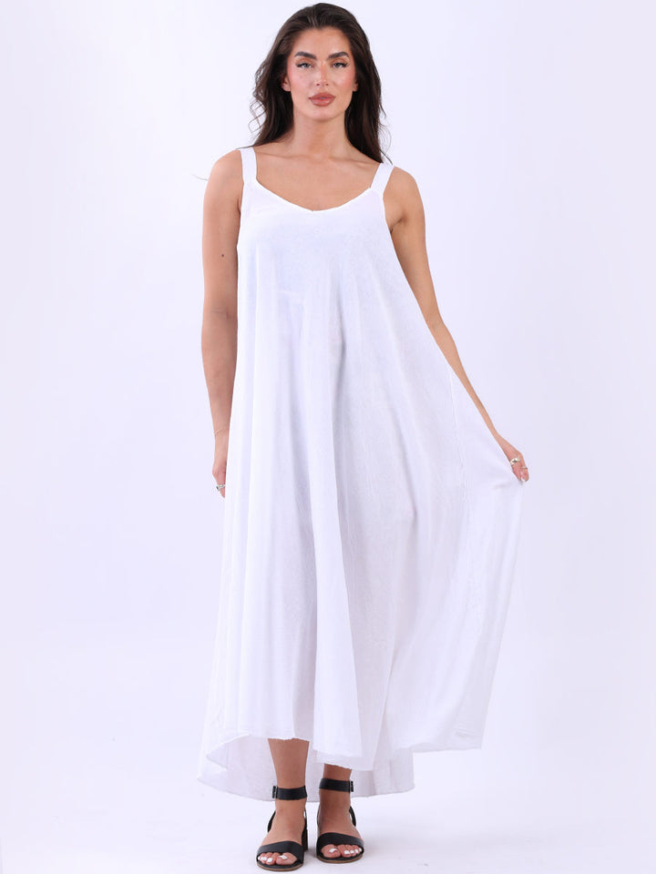 Plus Size Sleeveless Linen Dress