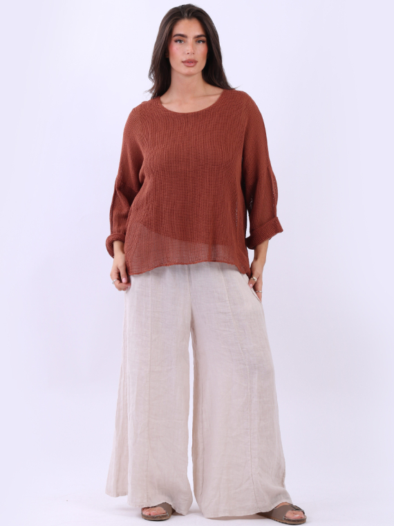 Mesh Net Cotton Top