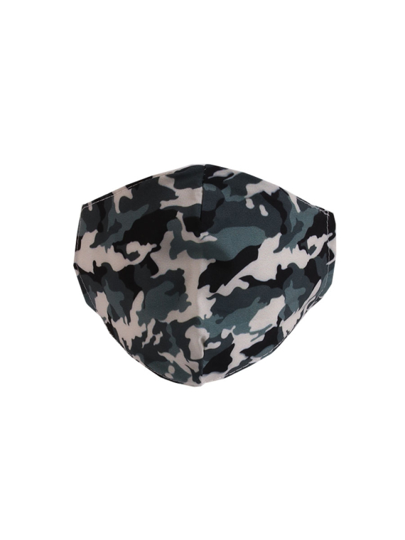 Made In Italy Camouflage Print Anti-Virus Cotton Face Masks-White