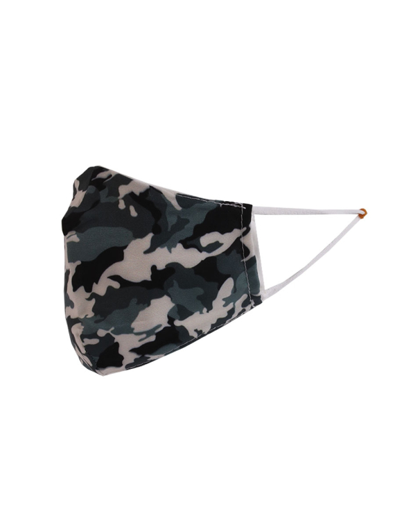 Made In Italy Camouflage Print Anti-Virus Cotton Face Masks-White side
