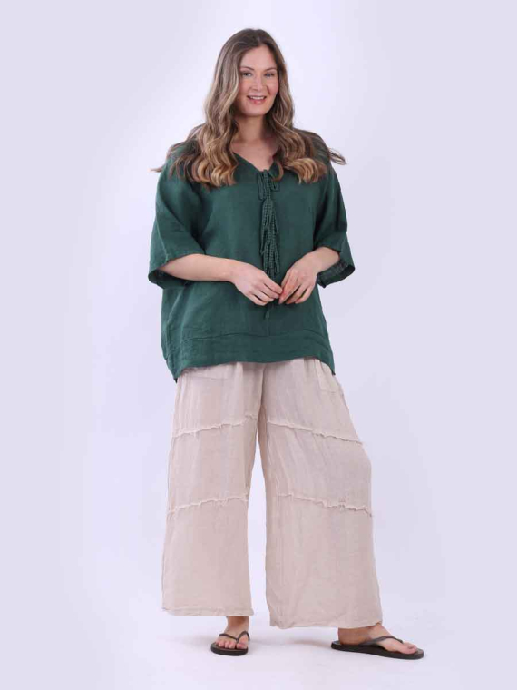 Women Plain Linen Top