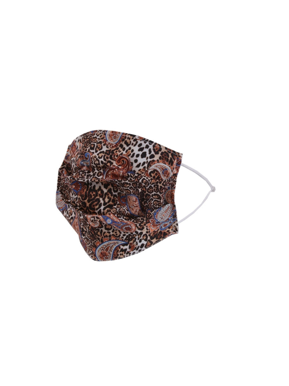 Made In Italy Paisley Print Washable Cotton Face Masks-White