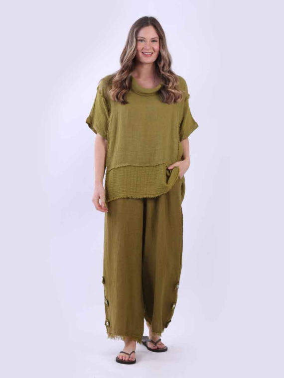 Mesh Net Linen Top