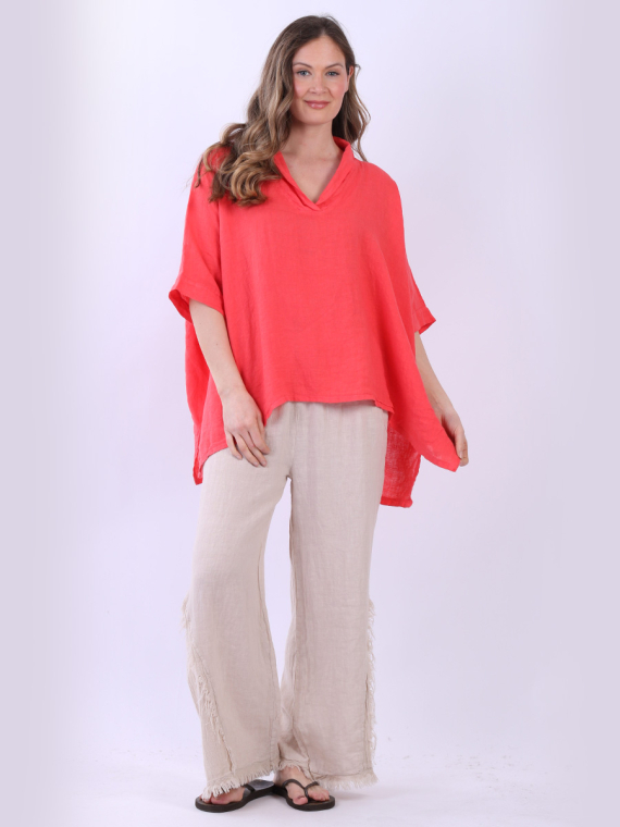 Plain Linen Crop Top