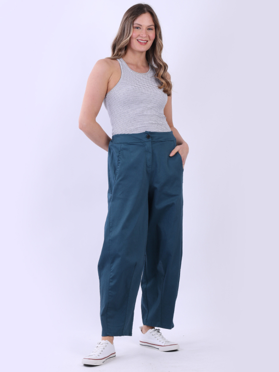 Plus Size Plain Cotton Pant