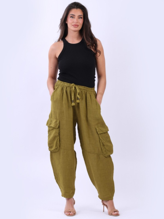 Women's loose fit cargo pants top