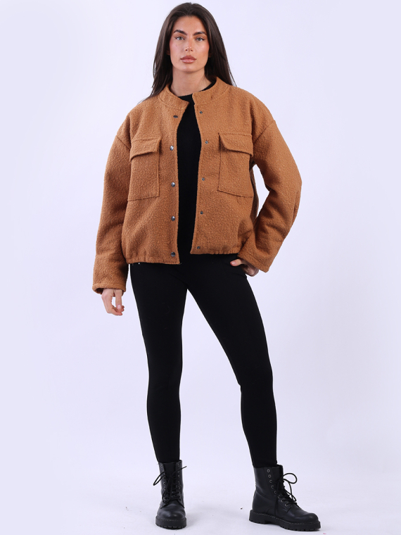 Woolen Crop Jacket