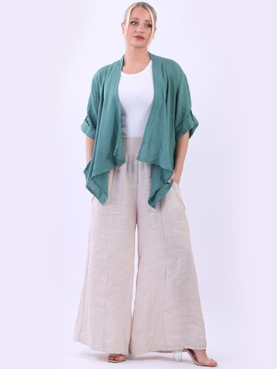 Linen waterfall jacket hot sale