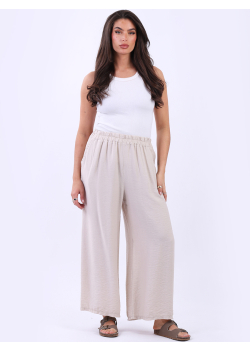 Plain Wide Leg Regular Fit Women Palazzo 