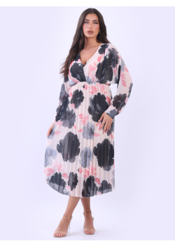 Floral Print Double Layered Summer Maxi Dress