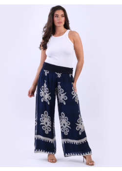 Printed Silk Double Layered Relaxed Fit Pant