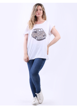 Foxi Car Print Ladies Cotton T-Shirt