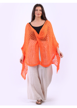 Ladies Batwing Plain Knitted Beach Cover-Up