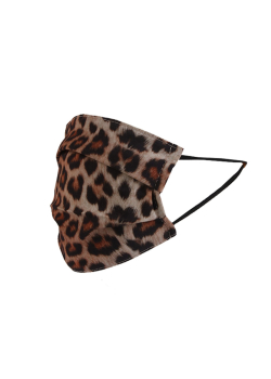 Leopard Print Pleated Cotton Washable Face Mask (PACK OF 5)