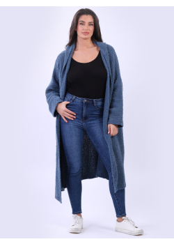 Ladies Plus Size Open Front Wooly Cardigan