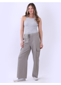 Knee Flap Pockets Flare Magic Pant