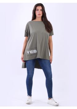 Solid Oversized Cotton Raw Edge T-Shirt