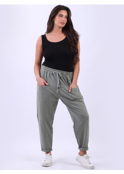 Plain Cotton Relaxed Fit Ladies Trouser