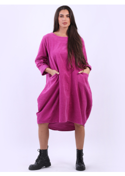 Ladies Cotton Corduroy Baggy Midi Dress