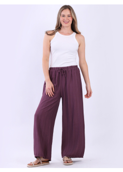 Plain Wide Leg Regular Fit Ladies Slant Pant