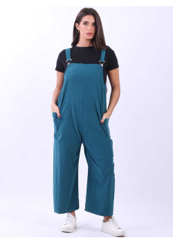 Strappy Shoulders Cotton Corduroy Pabo Jumpsuit