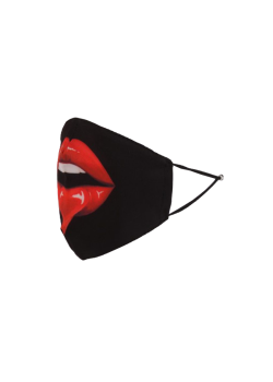 Glossy Red Lip Print Reusable Face Mask (PACK OF 5)