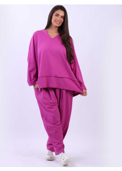 Ladies Baggy Raw Edges Solid Cotton Tunic
