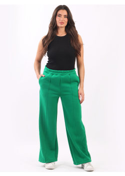 Women Cotton Relaxed Fit Wide Leg Trouser