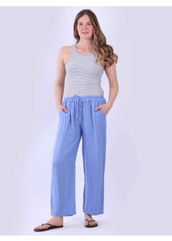 Regular Fit Plain Linen Trouser