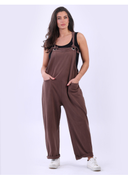 Plain Cotton Wide Leg Pabo Dungaree