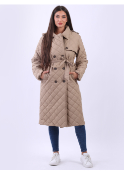 Ladies Oversized Double Breast Padded Jacket