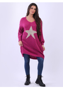 Italian Star Knit Oversized Lagenlook Wooly Sweater