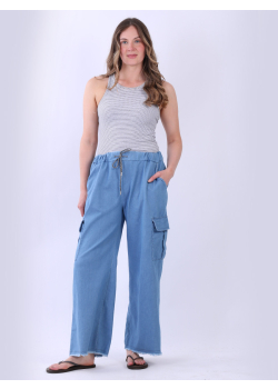 Knee Flap Pocket Solid Cargo Trouser