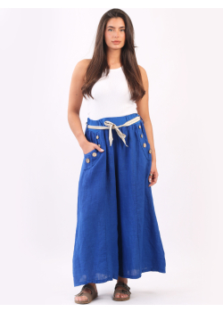 Ladies Linen Wide Leg Palazzo Pant