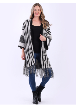 Ladies Wooly Zebra Knitted Cardigan